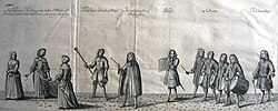 Coronation procession of King James II and Queen Mary, 1685
