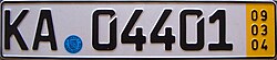 Temporary plate (Kurzzeit-Kennzeichen); this one was valid until 9 March 2004.