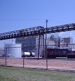 BASF Portsmouth Site in the West Norfolk area of Portsmouth, Virginia, United States. The plant is served by the Commonwealth Railway.