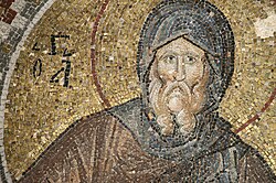 Pammakaristos Church mosaic of Saint Anthony, the desert Father