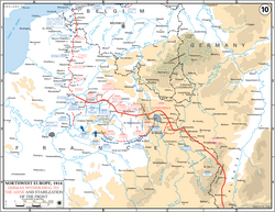 A 1914 map of the Western Front and the Race to the Sea