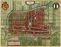 A map of Delft in 1649, by Joan Blaeu