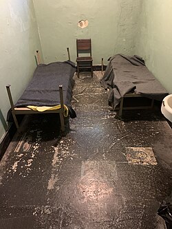 A 19th-century jail room at a Pennsylvania museum