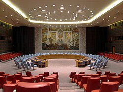 United Nations Security Council meeting room