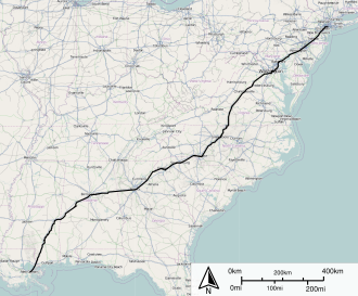 Route map of the Crescent