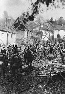 German infantry during the Battle of Tannenberg
