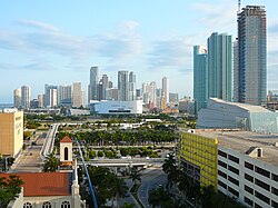 Western corner of Museum Park seen from The Grand Doubletree in April 2008