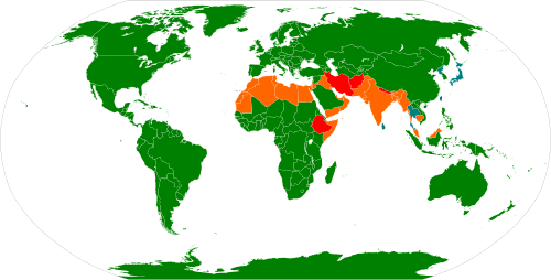 Countries which have adopted the Gregorian calendar Countries which use a modified version of the Gregorian calendar Countries which use the Gregorian calendar alongside other calendars Countries which have not adopted the Gregorian calendar