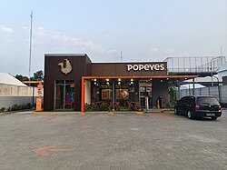 A Popeyes restaurant in Lippo Cikarang in Cikarang, Indonesia