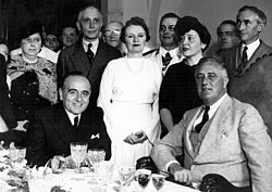 Roosevelt with Brazilian president Getúlio Vargas and other dignitaries in Brazil, 1936