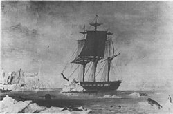 USS Vincennes at Disappointment Bay, Antarctica in early 1840