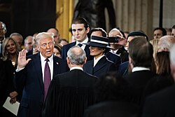 Donald Trump takes the oath of office as the 47th president of the United States
