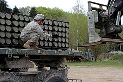 Loading artillery shells