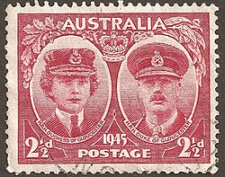 Stamp of Australia, 1945, showing Henry and Alice, when he became Governor-General