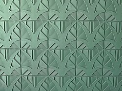 Pastel, Miami-Deco-influenced wall tiles in 4 main parking garages connect the facility to its small-scaled, Little Havana environs