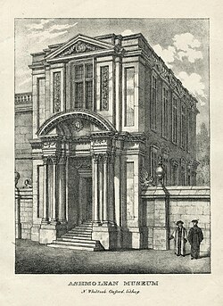 The old Ashmolean Museum building in Oxford, England