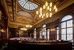The debating chamber within the City Chambers