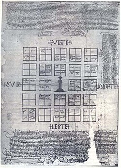 Print of the second foundation of Mendoza, 1562