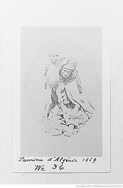 A starving child during the 1869 famine in Algeria.