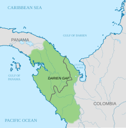 The Darién Gap at the Colombia–Panama border