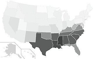Frequency of just "Y'all" to address a group of two or more people, according to an Internet survey of American dialect variation[52]
