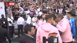 Angry fans protested as Messi returned to dressing room.