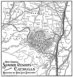 Map showing the U&D and the Catskill Mountain Railway