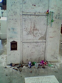 The mausoleum where Marie Laveau is said to be interred, in Saint Louis Cemetery No. 1