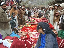 Victims of the Narang night raid that killed at least 10 Afghan civilians, December 2009