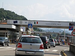 The Swiss–Italian border
