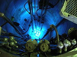 Reactor core of the RA-6 Training and Research Reactor at Centro Atómico Bariloche.