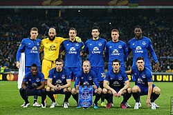 Everton squad for the UEFA Europa League round of 16 against Dynamo Kyiv in 2015