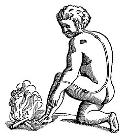 Illustration of pain pathway, from René Descartes's Treatise of Man