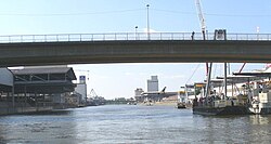 Port on Neckar River in Stuttgart