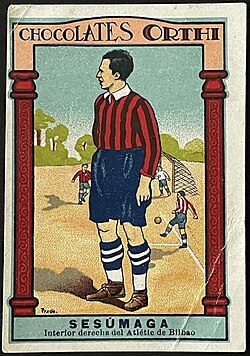 Felix Sesumaga football card representing Spain national team