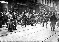 Soldiers in Munich after the proclamation of the republic