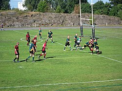 Griffins RFC Kotka, the rugby union team from Kotka, Finland, playing in the Rugby-7 Tournament in 2013