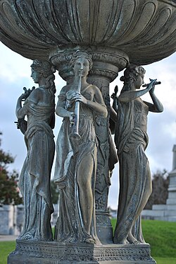 Statue of the Muses at Greenwood Cemetery