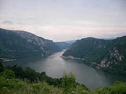 The Iron Gate, on the Serbian-Romanian border (Iron Gates natural park and Đerdap national park)