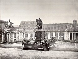 The National Monument to Emperor Wilhelm I in Berlin, Germany, dedicated 1897, nearly 10 years after his death. The monument was destroyed by the communist government in 1950.[87]