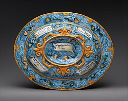 Back of a Renaissance oval basin or dish, in the Metropolitan Museum of Art