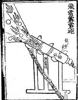 A cannon from the Huolongjing, compiled by Jiao Yu and Liu Bowen before the latter's death in 1375