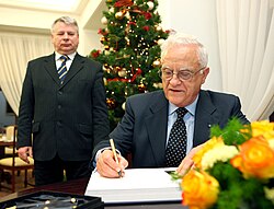 President Fenech Adami in the Polish Senate, 26 January 2009