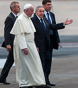 Francis with Raúl Castro, 2015