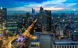 The Paseo de la Reforma is a wide avenue designed by Ferdinand von Rosenzweig in the 1860s and was modeled after the Champs-Élysées in Paris.[170]