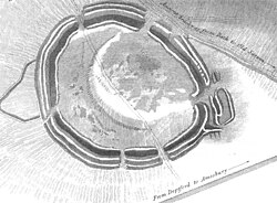 Pencil sketch of Yarnbury Castle by Sir Richard Colt-Hoare, 1810, from The Ancient History of Wiltshire