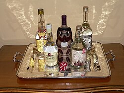 Bottles of Peruvian pisco