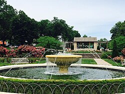 The rose garden in Loose Park is Kansas City's third-largest public park.