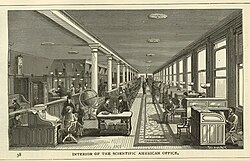 Interior of Scientific American's office at 361 Broadway in New York City