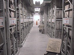 Archive of lithographic stones in Munich.